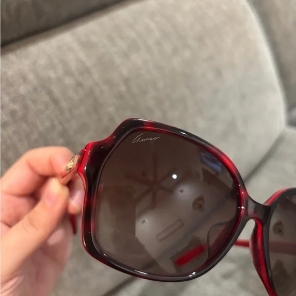 Gucci Red Tortoise Sherry Line Sunglasses - www.nhima.co.zm display picture 3